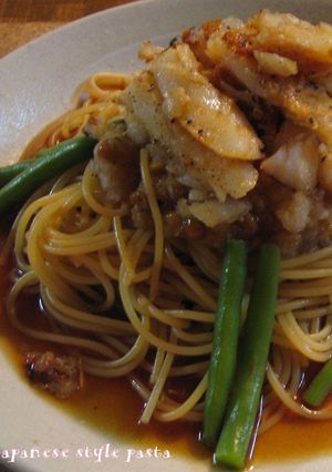 冷製パスタ☆白身魚となめこみぞれ添え-レシピのメイン写真