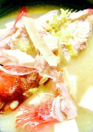 ダシ不要簡単♡ホゴ(カサゴ)のお味噌汁♡-レシピのメイン写真