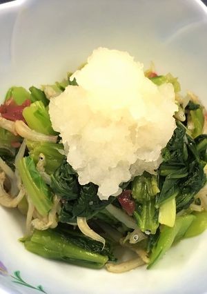 小松菜の梅じゃこ和え-レシピのメイン写真