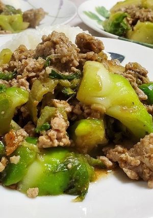 祝蕾(子持ち高菜)と豚挽き肉の豆鼓醤炒め-レシピのメイン写真