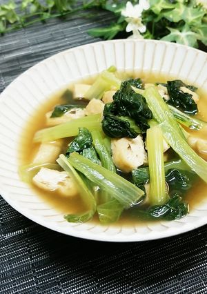 小松菜と薄揚げの煮びたし-レシピのメイン写真