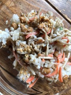 納豆とゴボウサラダのたっぷりごまご飯-レシピのメイン写真