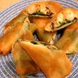 ささみ、エビ、椎茸の大葉春巻き