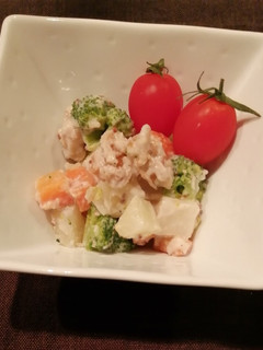 減塩 くるみと温野菜のサラダ-レシピのメイン写真