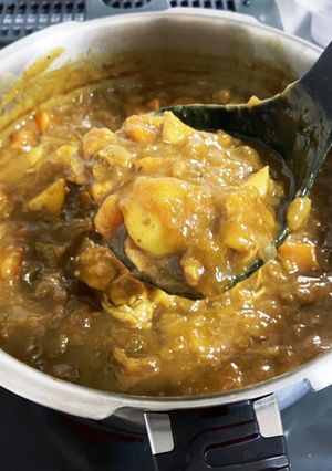 圧力鍋を使った野菜たっぷりカレー-レシピのメイン写真