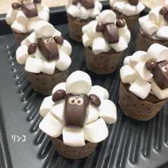 รูปของ ひつじのショーンマフィン(カップケーキ)