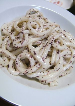 釜揚げゆかりマヨうどん♡-レシピのメイン写真