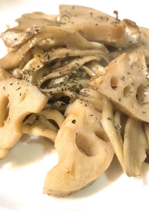 蓮根とキノコの白ワイン炒め-レシピのメイン写真