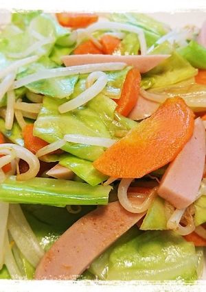 冷蔵庫の余り物で野菜炒め-レシピのメイン写真
