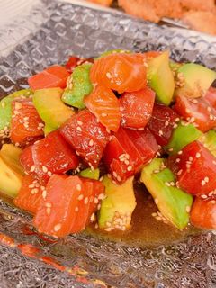マグロとサーモンとアボカドで♪ポキ♡-レシピのメイン写真