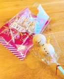 簡単！雪だるまのロリポップ♡ケーキポップ