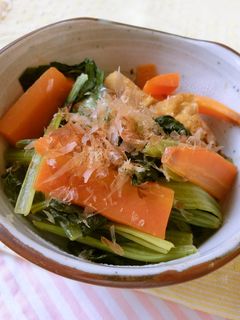 小松菜と厚揚げの煮物-レシピのメイン写真
