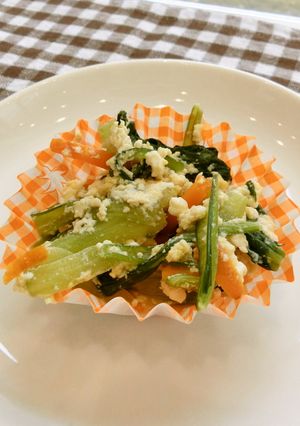 小松菜のいり豆腐-レシピのメイン写真