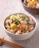 下味冷凍 液みそと鮭きのこの炊き込みご飯