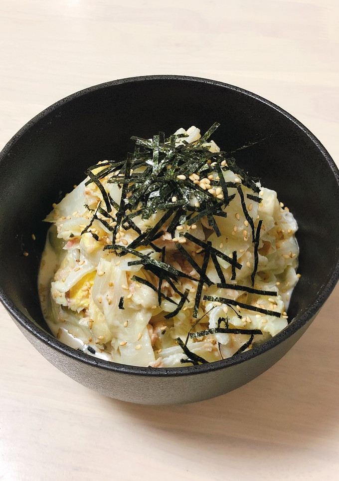 白菜とツナのめんつゆマヨサラダ-レシピのメイン写真