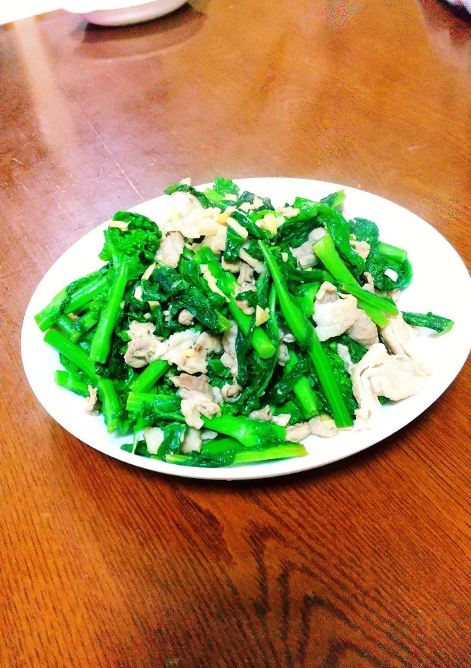 菜の花と豚肉炒め-レシピのメイン写真