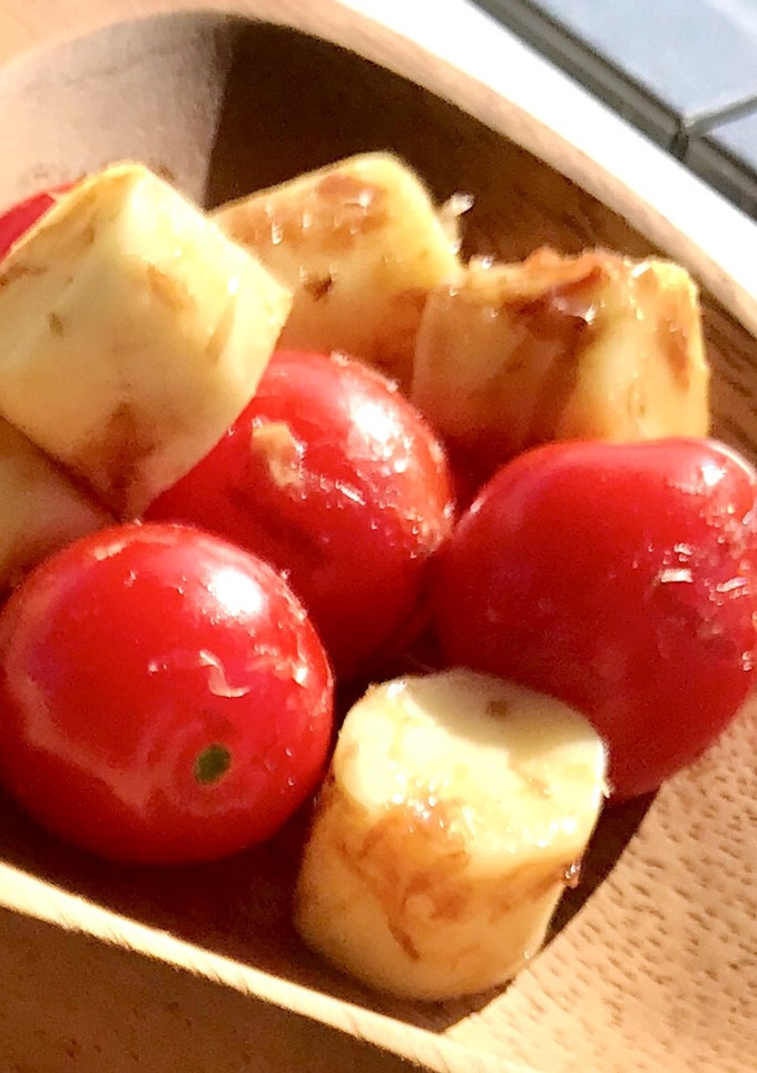 切らないプチトマトとチーズのおかか和え-レシピのメイン写真