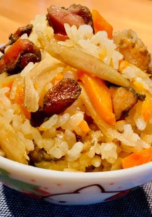 絶品過ぎ♡鳥とごぼうの炊き込みご飯♡-レシピのメイン写真