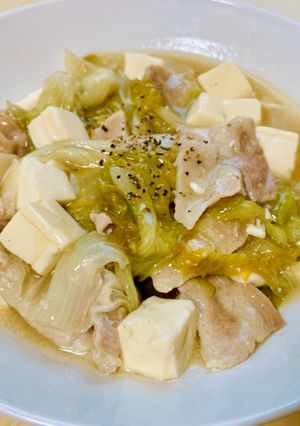 レタスと豆腐と豚バラのとろ〜りあんかけ-レシピのメイン写真