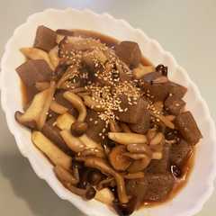 รูปของ こんにゃくときのこのきんぴら