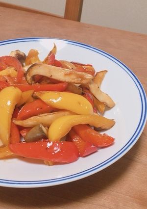エリンギとパプリカのバルサミコ酢炒め-レシピのメイン写真
