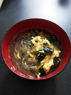 ワカメの春雨スープ-レシピのメイン写真