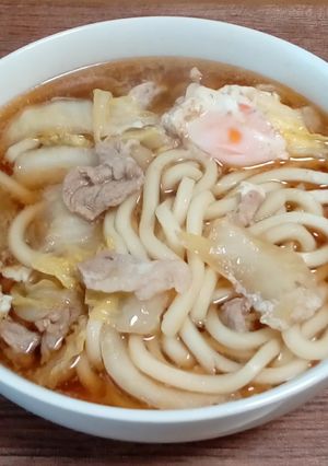 白菜肉うどん-レシピのメイン写真