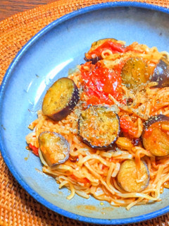 トマトと茄子のスパゲッティアラビアータ-レシピのメイン写真