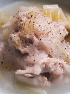 鶏と長ネギ、蓮根のスープ-レシピのメイン写真