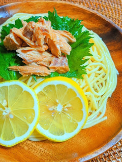 鯖フィレ塩レモンバスタ-レシピのメイン写真