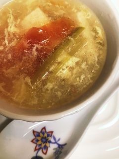 長ネギとトマトの中華スープ-レシピのメイン写真