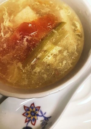 長ネギとトマトの中華スープ-レシピのメイン写真