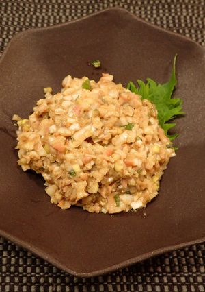 ホッキ貝のなめろう（湯引き）-レシピのメイン写真