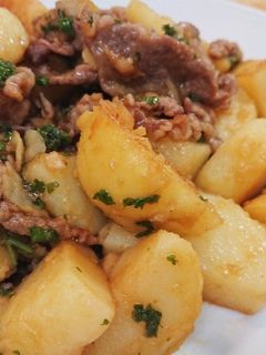 豚肉とじゃがいもの甘辛炒め-レシピのメイン写真