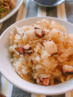 茅野屋だしで♡タコと生姜の炊き込みご飯-レシピのメイン写真