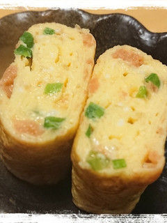 甘くない鮭フレークと青ネギの卵焼き-レシピのメイン写真