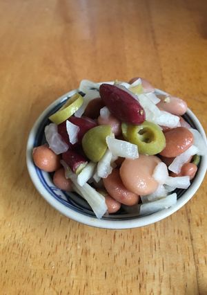 超簡単★オリーブ入りの豆と大根のサラダ-レシピのメイン写真