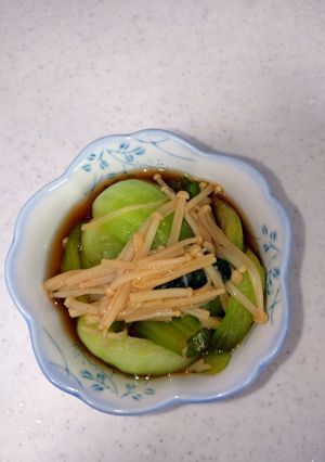糖尿食チンゲン菜とえのきの煮浸し-レシピのメイン写真