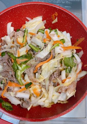 牛肉と白菜のコストコのプルコギ炒め-レシピのメイン写真