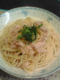 簡単!青しそとツナの梅風味冷製パスタ-レシピのメイン写真