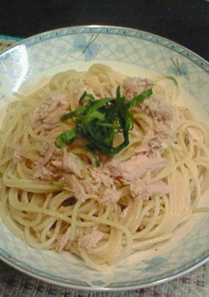 簡単！青しそとツナの梅風味冷製パスタ-レシピのメイン写真
