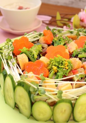 ひな祭りに甘酒使用の「ちらし寿司」-レシピのメイン写真