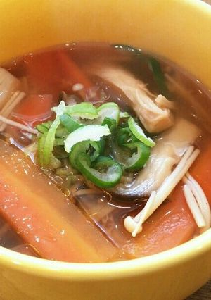 簡単♡醤油麹と生姜のきのこスープ♡-レシピのメイン写真