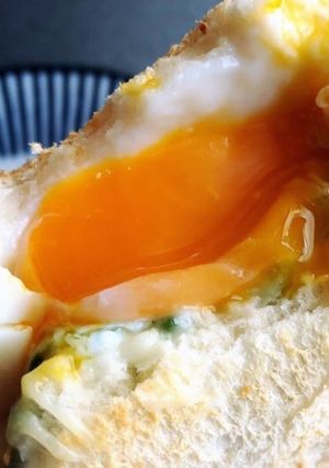 卵と青ネギのとろとろホットサンド-レシピのメイン写真