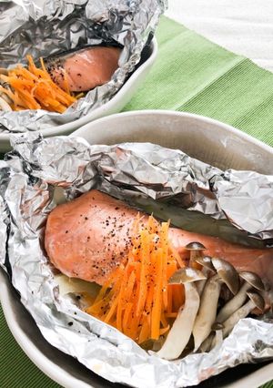 旨味たっぷり♪鮭と野菜のホイル焼き☆-レシピのメイン写真