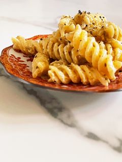 フジッリの、和と洋の海苔の佃煮和え。-レシピのメイン写真