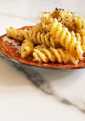フジッリの、和と洋の海苔の佃煮和え。-レシピのメイン写真