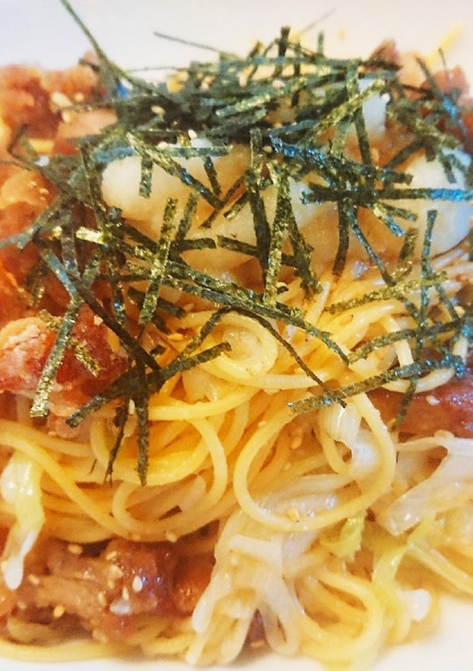 和風おろし唐揚げパスタ-レシピのメイン写真