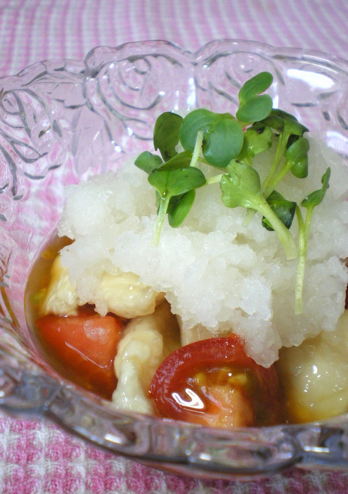 ◆つるり夏味　鶏とトマトのくず打ち◆-レシピのメイン写真