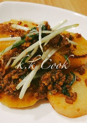 簡単！長芋のホクホクひき肉炒め-レシピのメイン写真